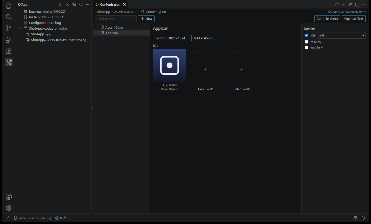 Asset Catalog Editor